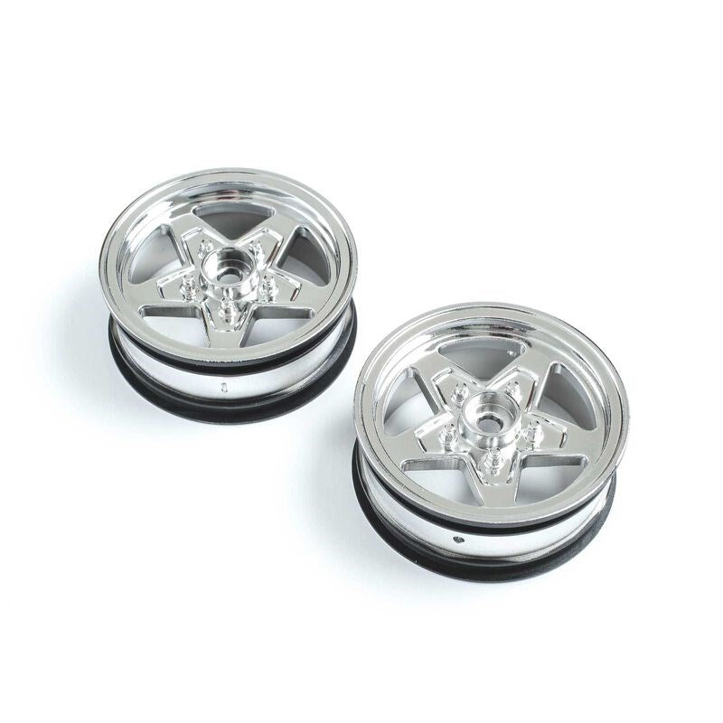 TLR LOSI LOS43045 Front Wheel Chrome (2): 22S Drag - Hobby City NZ