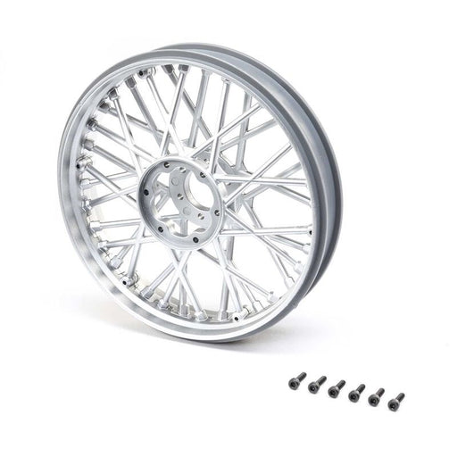 TLR LOSI LOS46002 Front Wheel Set Satin Chrome: Promoto-MX - Hobby City NZ