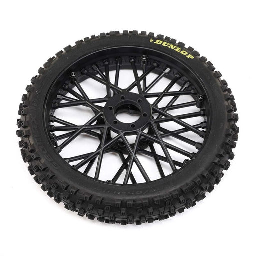 TLR LOSI LOS46004 Dunlop MX53 Front Tire Mounted Black: Promoto-MX (8319108677869)