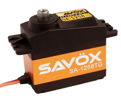 Savox SA-1258TG Super low back lash. STD size 12kg/cm Coreless Digital Servo 0.08 sec 6.0V 52.4g (8319180243181)