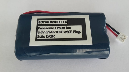 Spektrum SPMB6900LITX Panasonic Lithum Ion 3.6V 6.9Ah 1S2P w/CE Plug. Suite DX6R (8319200428269)