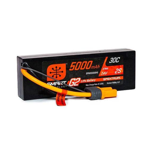 Spektrum SPMX52S30H5 5000mAh 2S 7.4V Smart G2 LiPo 30C Hard Case; IC5 - Hobby City NZ