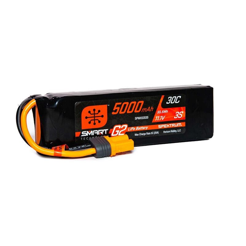Spektrum SPMX53S30 5000mAh 3S 11.1V Smart G2 LiPo 30C; IC5 - Hobby City NZ