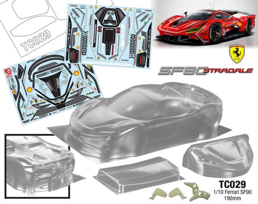 Team C TC029 1/10 Ferrari SF90 190mm Wide - Hobby City NZ