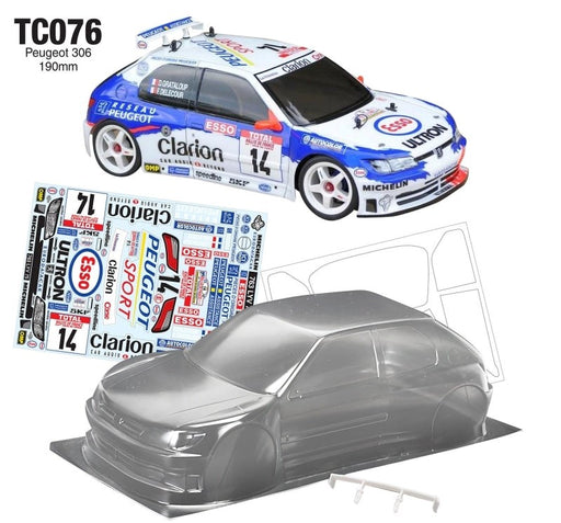 Team C TC076 1/10 PEUGEOT 306 WRC W/3D WING 190mm (8319240012013)