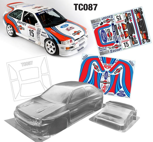 Team C TC087-MA 1/10 Ford Escort Cosworth WRC 190mm Wide Martini Decal Sheet - Hobby City NZ