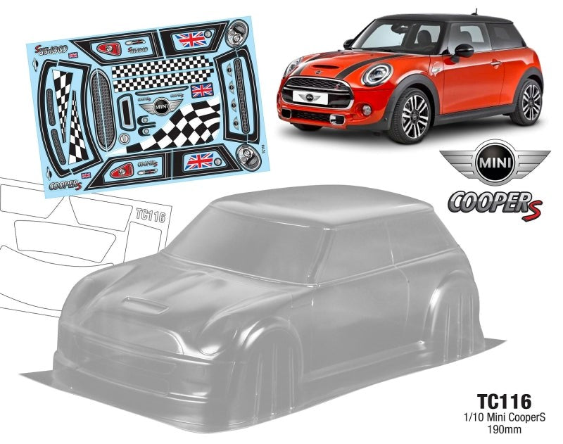Team C TC116 1/10 Mini Cooper S 190mm - Hobby City NZ