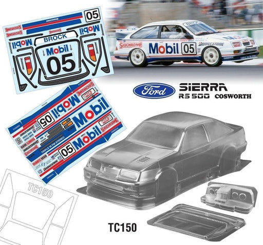 Team C TC150-M 1/10 Ford Sierra RS500 Cosworth 190mm Mobil Decal Sheet - Hobby City NZ