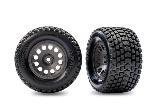Traxxas 10775-GRAY Gray Rear Mini XRT Wheels w/ Gravix Tires (2) - Hobby City NZ (9070145437933)