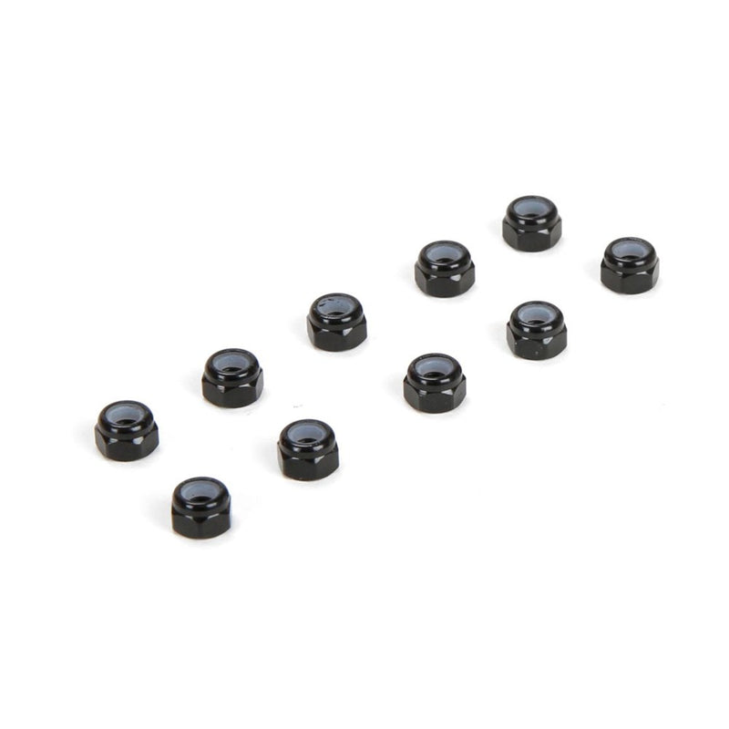 TLR LOSI TLR336004 M3 (3mm) Aluminum Lock Nuts Black (10) - Hobby City NZ