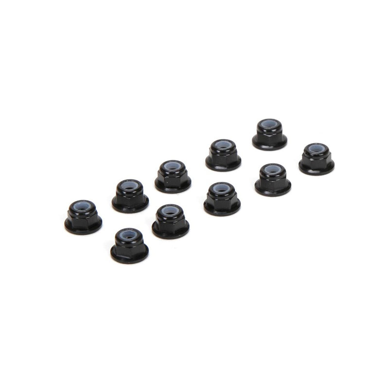 TLR LOSI TLR336005 M3 Flanged Aluminum Lock Nuts Black (10) - Hobby City NZ