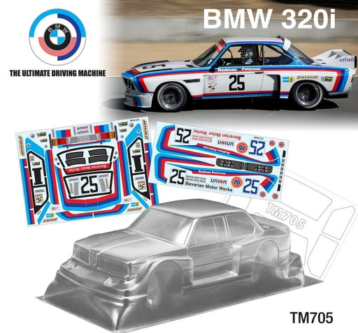 Team C TM705-B 1/10 MINI BMW 320 1978 Bavarian Motor Works Decal Sheet WB 210mm Width 165mm - Hobby City NZ
