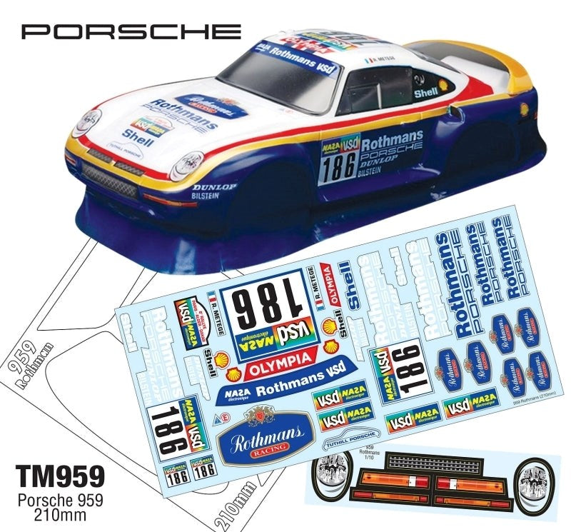 Team C TM959 1/10 MINI PORSCHE 959 WB210mm - Hobby City NZ