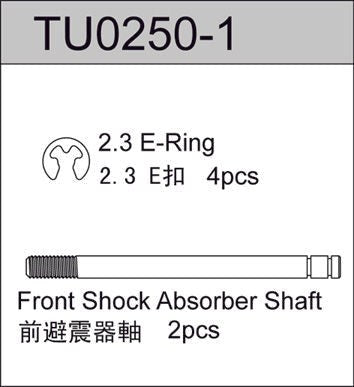 Team C TU0250-1 Big Bore Front shock absorber shaft (2) (8319286673645)