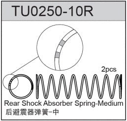 Team C TU0250-10R Big Bore Shock Spring Medium- Rear TM2 & TM4 - Hobby City NZ