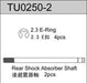 Team C TU0250-2 Big Bore Shock Absorber Shaft rear (2 pcs) (8319286837485)