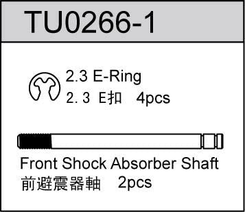 Team C TU0266-1 FRONT SHOCK SHAFT  TS2TE - Hobby City NZ