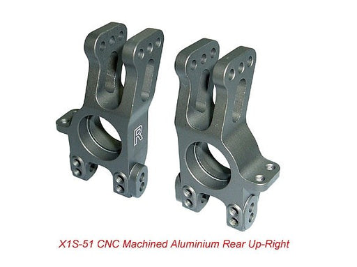 Hong Nor X1S-51 CNC Machined 7075-T6 Rear Upright /Hard-Coated (For X1CR and X1CRTK-777) (Included: 8x16mm Ballbearings x4 3x3mm set screw x4.) (8319290999021)