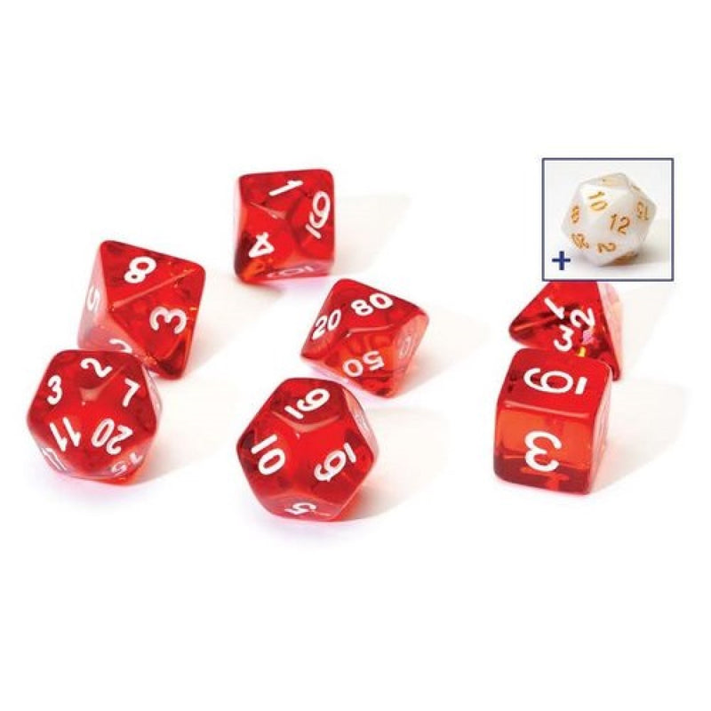 Sirius SIRIUS1-04 Dice Set Translucent Red Resin (9003872420077)