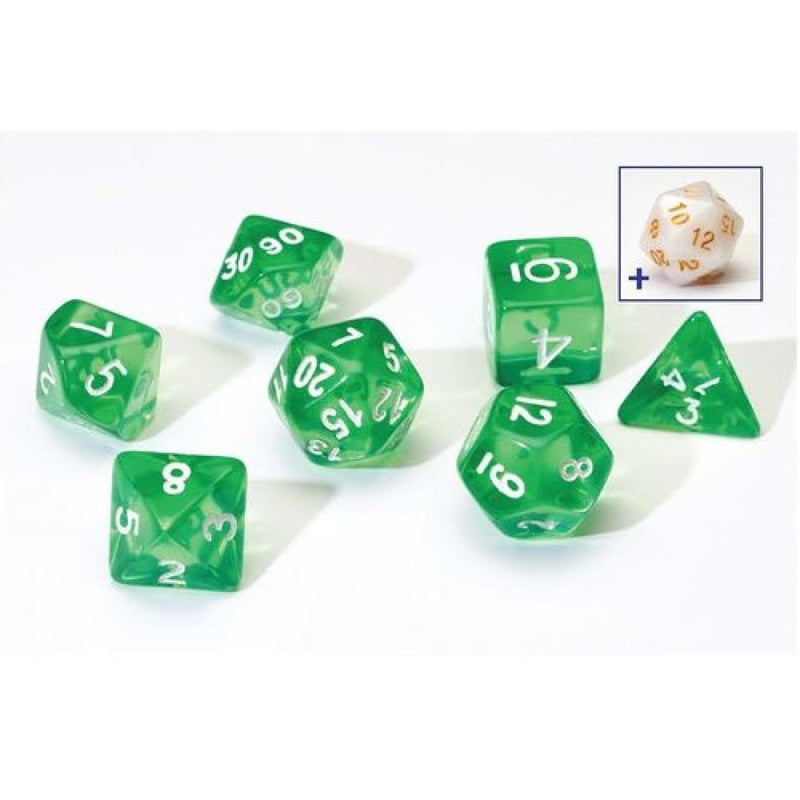 Sirius SIRIUS1-06 Dice Set Translucent Green Resin (9003872485613)
