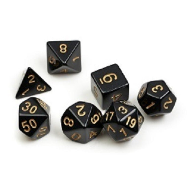 Sirius SIRIUS2-03 Dice Set Solid Black + Gold ink (9003872780525)