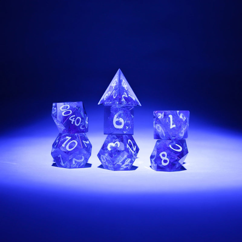 Sirius SIRIUS1-01 Dice Set Pearl Grey / Black Acrylic (9004780945645)