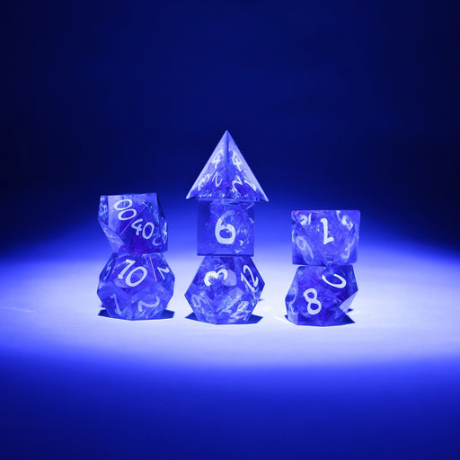 Sirius SIRIUS1-01 Dice Set Pearl Grey / Black Acrylic (9004780945645)