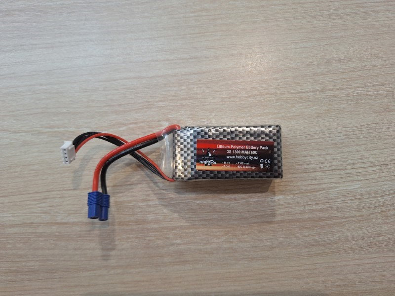 Hobby City 11.1V 3S 1300mah 60C Lipo Battery EC3 Plug - Hobby City NZ