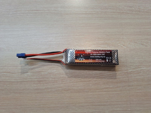 Helios 11.1V 3S 2600mah 25C Lipo Battery EC3 Plug - Hobby City NZ