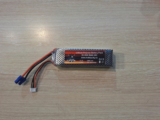Helios 11.1V 3S 2800mah 25C Lipo Battery EC3 Plug - Hobby City NZ