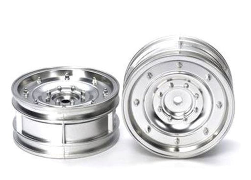 Tamiya 54737 1/10 Matte Plated Dish Wheels Silver 26mm +2 Offset (2) (8346776764653)