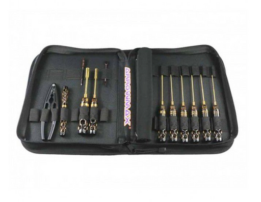 Arrowmax AM-199441 Toolset For 1/10 Offroad (12Pcs) With Tools Bag Black Golden (8347068268781)