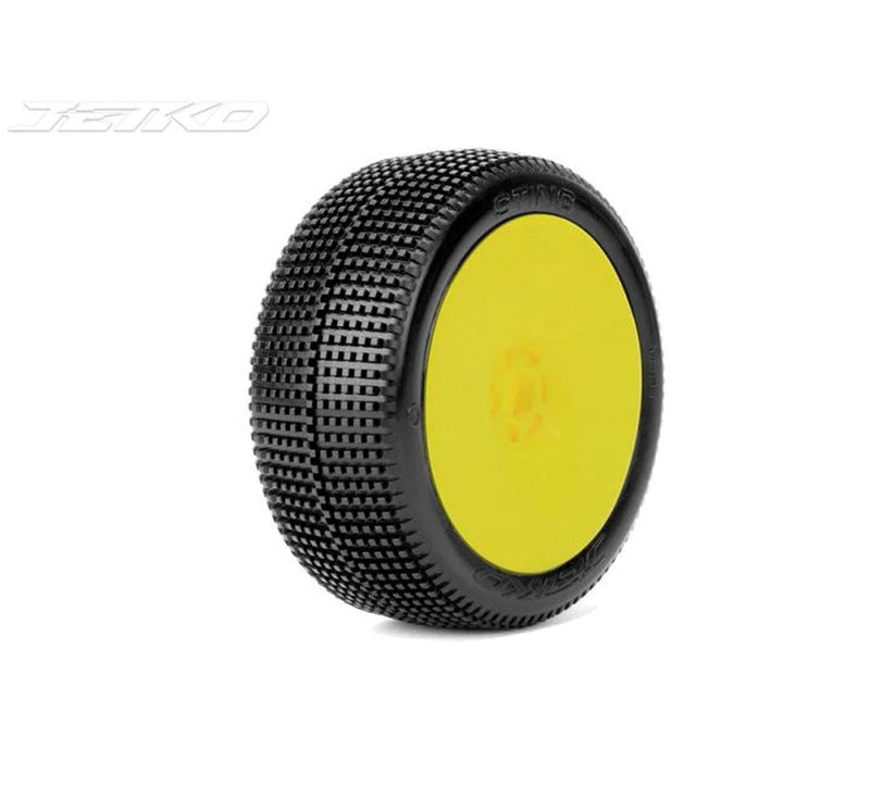 Jetko JKO1001DYUSG STING: 1/8Buggy/Dish/Yellow Rim/Ultra Soft/Glued