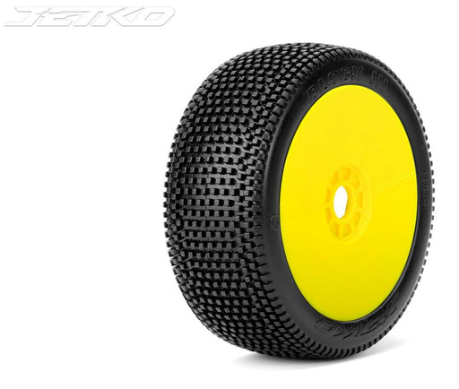 Jetko JKO1002DYSSG BLOCK IN: 1/8Buggy/Dish/Yellow Rim/Super Soft/Glued (8347090419949)
