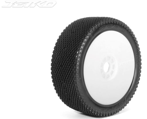 Jetko JKO1008DWUSG J-ZERO: 1/8 Buggy/Dish/White Rim/Ultra Soft/Glued Pair (8347090878701)