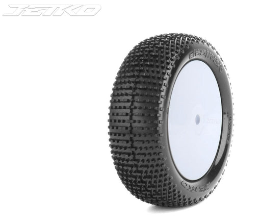 Jetko JKO2008DWUSG 1/10 Buggy 2WD Front-DESIRER/Dish/White Rim/Ultra Soft/Glued Pair (8347091271917)