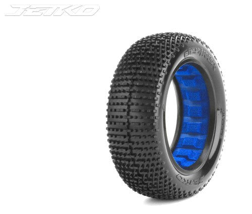 Jetko JKO2008DWUSG 1/10 Buggy 2WD Front-DESIRER/Dish/White Rim/Ultra Soft/Glued Pair (8347091271917)
