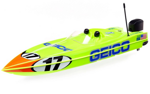 Proboat PRB08044T1 Miss GEICO 17-inch Power Boat Deep V w/SMART Charger & Battery: RTR (8347097497837)