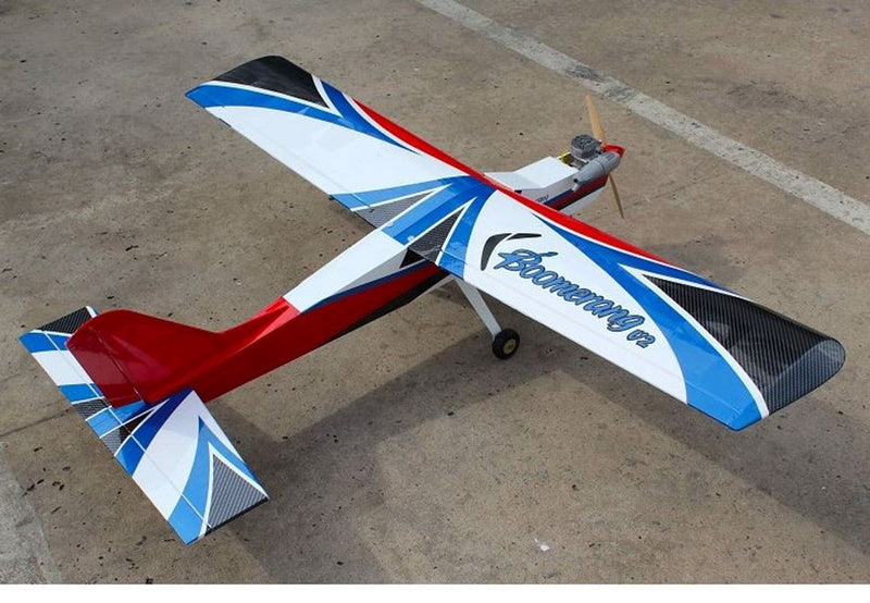 Seagull Models SEA27N Boomerang V3 Trainer 61" wingspan - .46 glow engine or 10cc gas WhiteRed Blue and Black