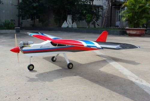 Seagull Models SEA27N Boomerang V3 Trainer 61" wingspan - .46 glow engine or 10cc gas WhiteRed Blue and Black