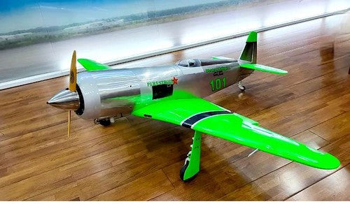 Seagull Models SEA302NPGEAR YAK 11 Reno Racer 71" wingspan 35cc "Perestroika" Green/ Chrome included ER-120 90ÃƒÆ’Ã¢â‚¬Å¡Ãƒâ€šÃ‚Â°Retracts Aluminum spinner 4"