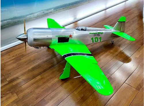 Seagull Models SEA302NPGEAR YAK 11 Reno Racer 71" wingspan 35cc "Perestroika" Green/ Chrome included ER-120 90??Retracts Aluminum spinner 4" (8347100545261)