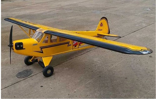 Seagull Models SEA74N Piper J-3 Cub 88.2"wingspan size 20cc (scale U/C scale PU Air wheel) Yellow/Black