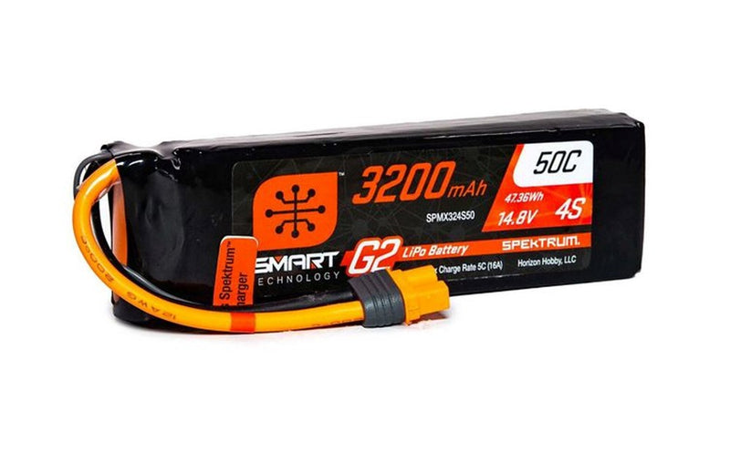 Spektrum SPMX324S50 3200mAh 4S 14.8V Smart G2 LiPo 50C; IC3
