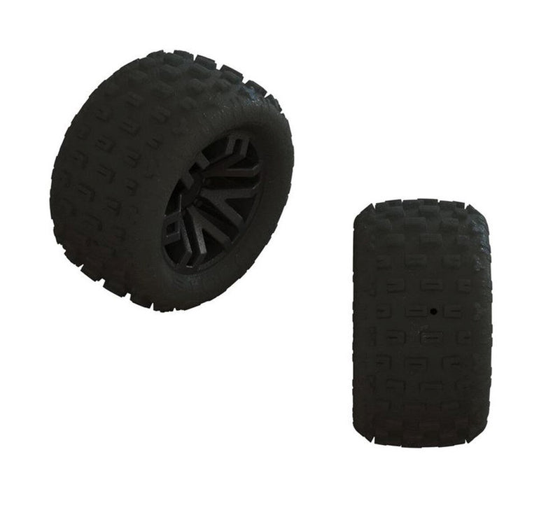 ARRMA ARA550112 dBoots 'FORTRESS' Tire Set Glued (Black) (2 Pairs) Grom