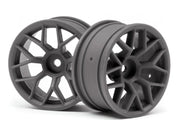 HPI Racing 112812 1/10 Wheels RTR 6mmOS Gunmetal (2) (8452820009197)