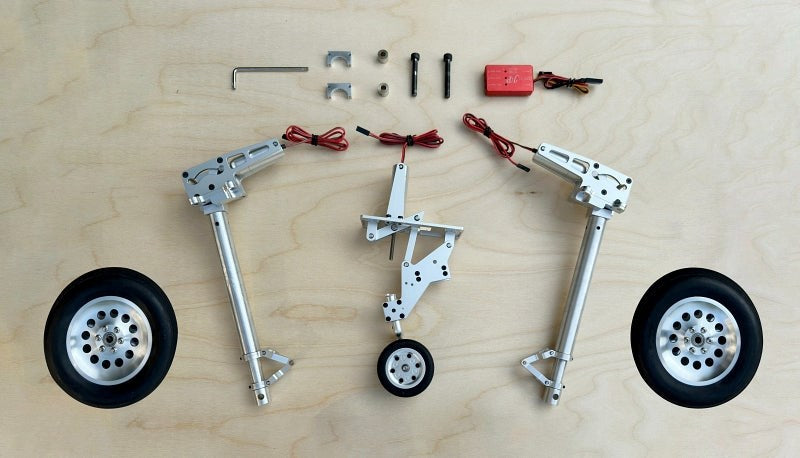 Seagull Models ER-150.361 Optional box of ER-150 100Retract Rotating 90 and Electric retract tail gear 50mm Wheel for Giant Scale F4U (8806083330285)