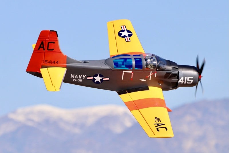 Seagull Models LH369Drone SEA369-Double Seat AD-5/A-1E Skyraider 86 wingspan 35-60cc DRONE without Retracts Matte Finish