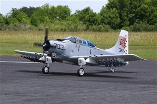 Seagull Models LH369GREY Double Seat AD-5/A-1E Skyraider 86 wingspan 35-60cc Grey without Retracts Matte Finish
