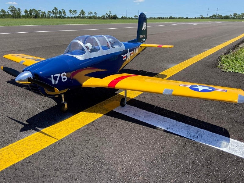 Seagull Models SEA240N BLUE Navy Turbo Mentor 74.8 wingspan 26cc PU rubber wheels (without ER-120 84 Retracts & 100 Nose Retract) (8806086181101)